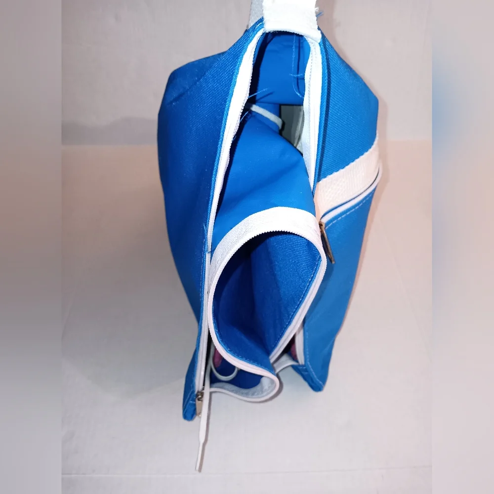 Skate Carrier Storage Bag Roller Ice Figure Hockey Inline Blue Zippered Bag
